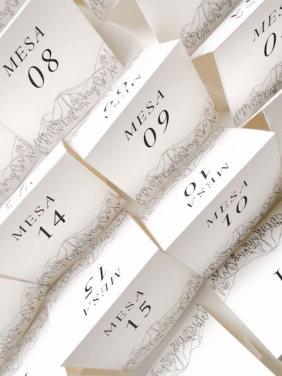 Números de mesa personalizados do Ateliê Espoir